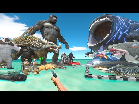 FPS Avatar Rescues Sea Monsters and Fights Reptiles and Primates - Animal Revolt Battle Simulator