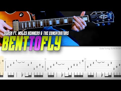 Bent to fly | Slash ft. Myles Kennedy | guitar cover with solo + live tabs