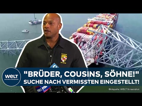 BRÜCKEN-EINSTURZ BALTIMORE: Suche nach sechs vermissten Arbeitern in Baltimore eingestellt!