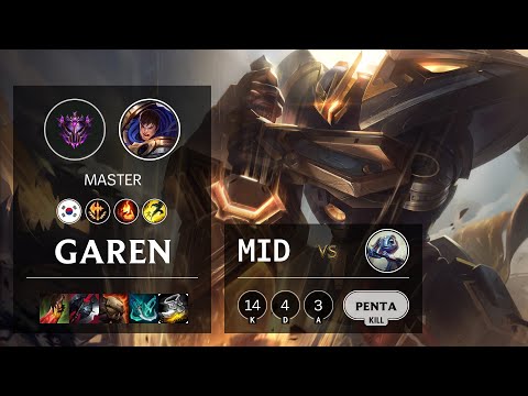 Garen Mid vs Fizz - KR Master Patch 10.15