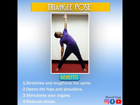 Triangle Pose  | Trikonasana  | Dreieck-Pose | Munsif Yoga
