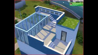 Pool on flat Roof! Speed Build - The Sims 4 (No Cc)