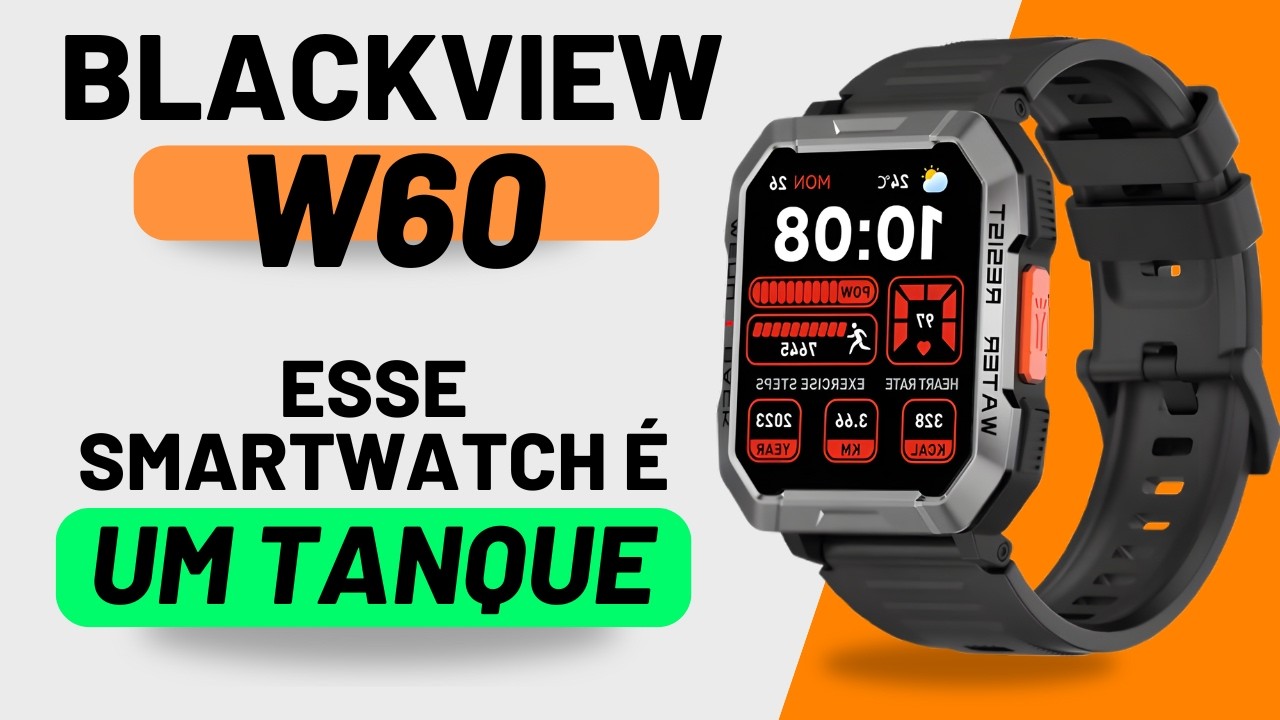 Miniatura da avaliação em vídeo de Smartwatch Blackview Masculino 1.91 polegadas Chamadas Bluetooth IP68 Prata