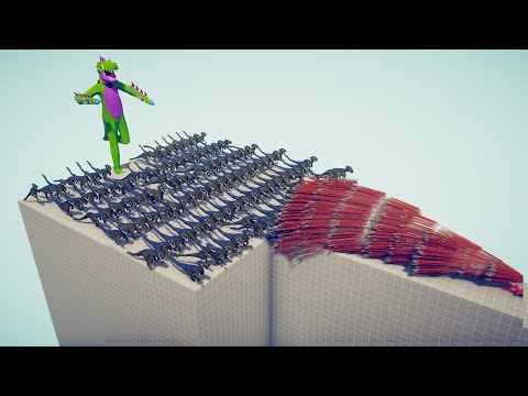 EVERY GOD vs 100x RAPTORS & GIANT TREX - Totally Accurate Battle Simulator TABS