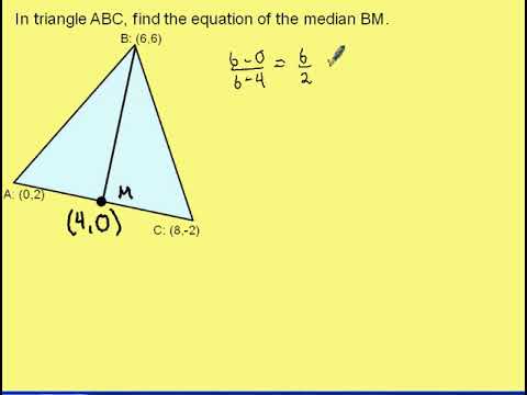 Find the Equation of a Median in Triangle