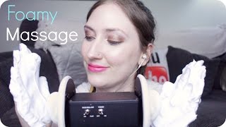 ASMR Shaving Foam/Gel Ear Massage - Rubbing, Cupping, Tapping Half w/ Vinyl Gloves (NO TALKING) 1 Hr