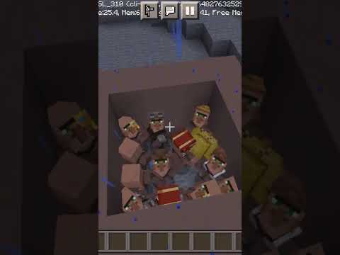 Magic villagers turns into witch #minecraft #hack #shorts