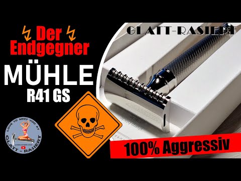MÜHLE R41 GS EDELSTAHL ║ ☠ Der Endgegner ☠ - Rasierhobel / Nassrasur // GLATT - RASIERT