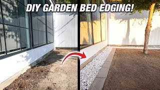 How To Make A Garden Bed Paver Edging - EASY DIY!