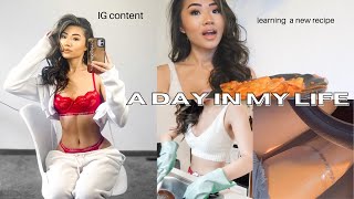 ♡A DAY IN MY LIFE: MY NEW TATTOO, LEARNING A NEW RECIPE, + SHOOTING CONTENT!!