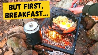 Campfire Breakfast in the Backyard | Cast Iron Skillet