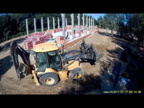 Waldorf Fészek Iskola - Parthus Egyesület Tornacsarnok építés csatornázás TimeLaps 2017. 07. 10-17.