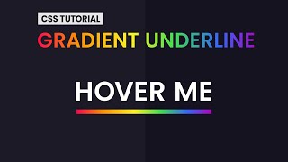 Rainbow Underline Hover Effect | CSS Tutorial
