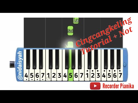 Not Angka Pianika Cingcangkeling | cover + tutorial + not |