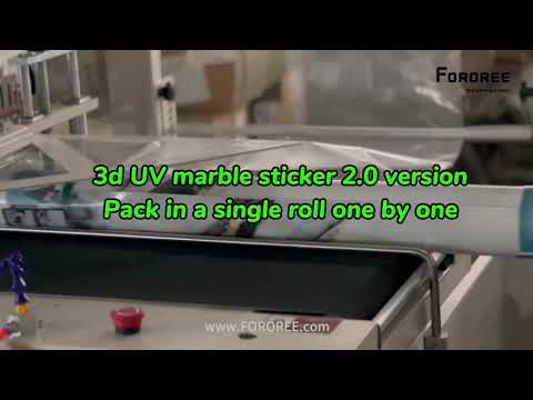 FOROREE manufacture 3D UV MARBLE ADHESIVE WALL STICKER which packed in a single roll one by one