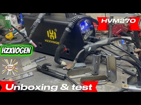 Unboxing and test HVM270 Aluminum MIG Welder and Plasma Cutter 6 IN 1, 220V Multi Process Welder