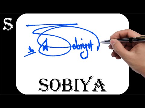 Sobiya name signature design - S signature style - How to signature your name