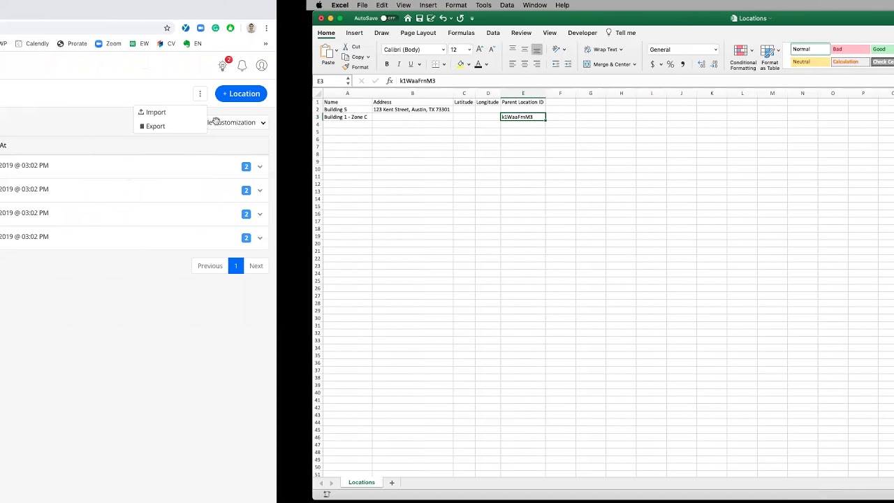 Data Importing Locations Webinar