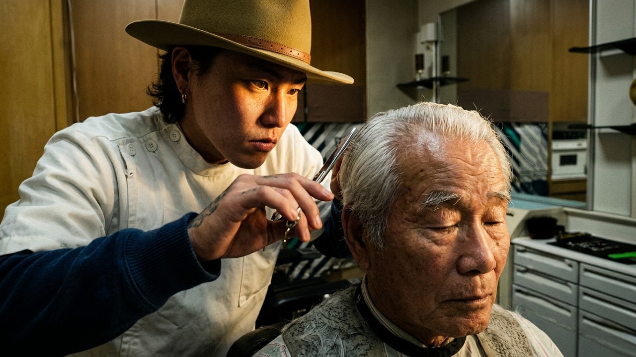 💈 Korean Barber Jimmy Surprises Old-School Japanese Barber Mr. Shimomae With A Haircut!