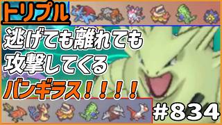 逃げても離れてもどこからでも攻撃してくるバンギラス！！！【トリプルバトル　#834】