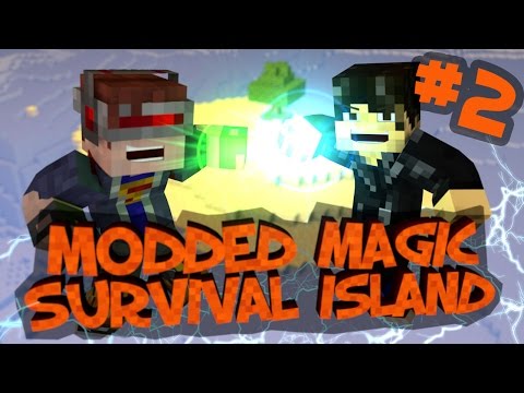 Survival Island Modded Magic - Minecraft: Cave Girls?! Part 2