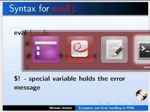 Exception and error handling in PERL - English