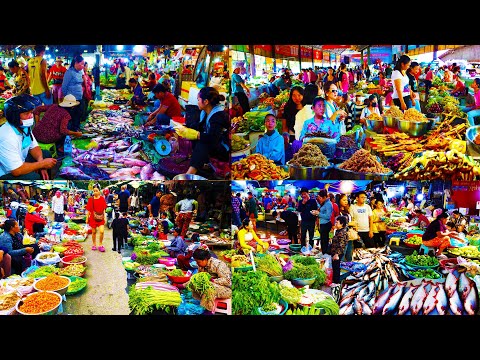 Massive Supplies Street Food, Plenty of Street Foods - Cambodian Routine Fresh Food​​ Market