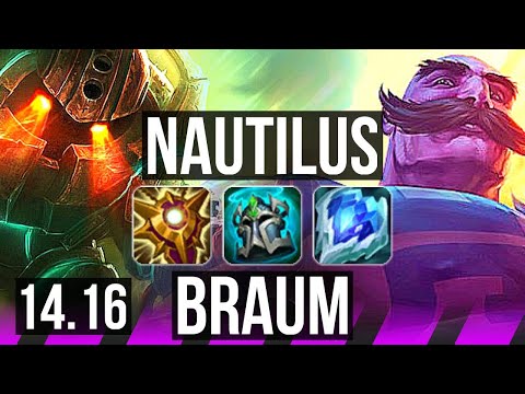 NAUTILUS & Syndra vs BRAUM & Miss Fortune (SUP) | 16k DMG, 700+ games | EUW Master | 14.16