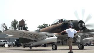 preview picture of video 'A-1 Skyraider, P-47 Thunderbolt, and Beechcraft SNB @ London KY 06/30/2012'