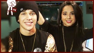 Austin Mahone and Becky G Exclusive Recording of &quot;Magik&quot; for Smurfs 2