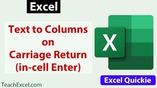 Split Data Based on Carriage Returns (New Line Delimiter) in Excel - Excel Quickie 33