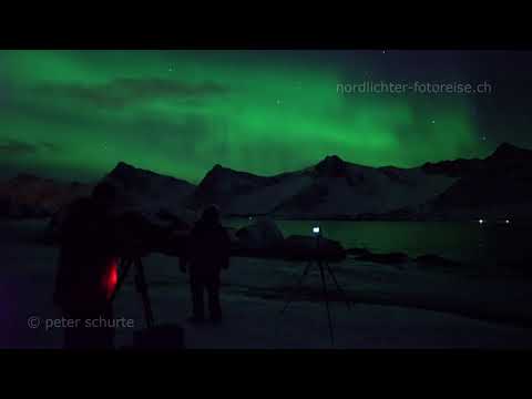 Nordlichter Polarnacht auf der Insel Senja 14. März 2018