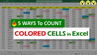 ✅ 5 Ways To Count Colored Cells in Excel