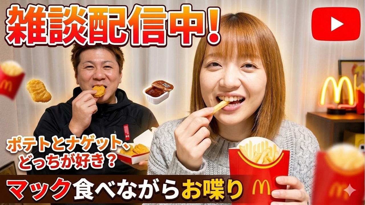【マックを食べながら配信】 雑談で楽しく盛り上がろう！