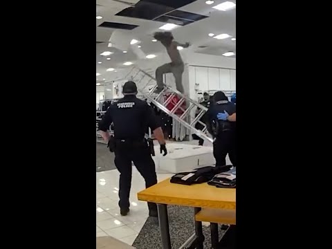 Suspected burglar falls from ceiling at a Macy’s mall