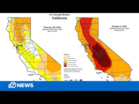 立て続けの嵐が州を浸水させた後、カリフォルニア州の半分が干ばつから解放されたと報告書が示す