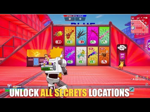 SUPER RED VS BLUE TYPICAL GAMER MAP FORTNITE - ALL SECRETS LOCATIONS PART 10