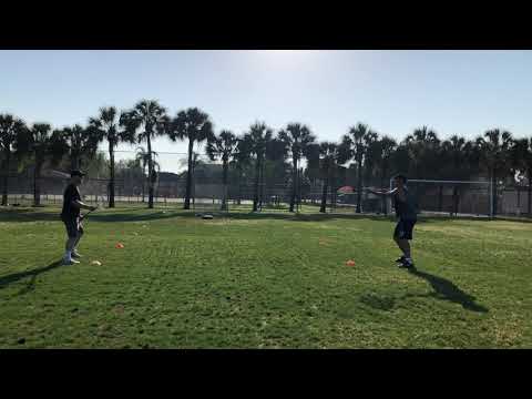 Q Bros Cone Passing Rocker Step to "elevator" low 2 high passing drill