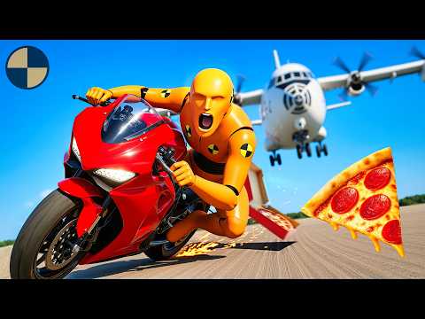 EPIC SUPER BIKE PIZZA DELIVERY in BeamNG.drive