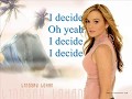 LINDSAY LOHAN - I Decide - Lyrics + Download ...