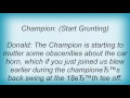 Adam Sandler - Champion Lyrics