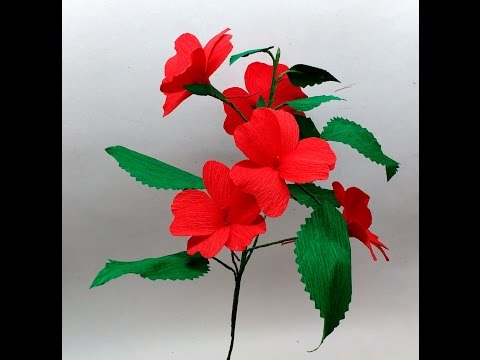 How to make Paper Flowers Impatiens \ Busy Lizzie (flower # 129)