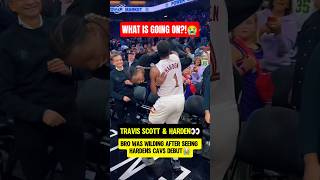 Travis Scott WILDIN for Harden’s DEBUT😭