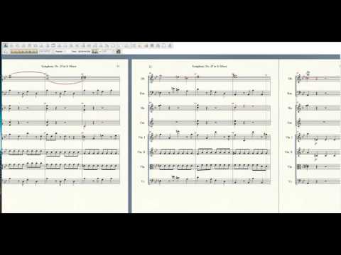 Mozart Symphony 25 (1st Movement) Finale Music Notation Software