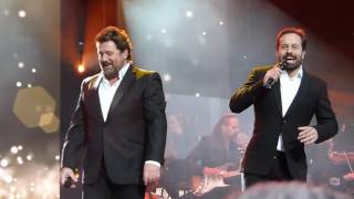 Alfie Boe &amp; Michael Ball &#39;For Once in My Life&#39; at a very wet&amp;windy Scarborough concert HD