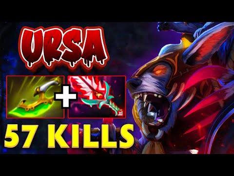 Swift Blink + Bloodthorn Ursa 57Kills Insane Burst One Shot Nullifier Dota 2