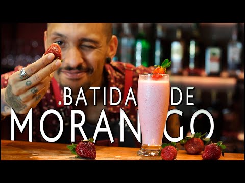 3 INGREDIENTES pra fazer esse drink PERFEITO PRA QUALQUER FESTA! | BATIDA DE MORANGO | RECEITA