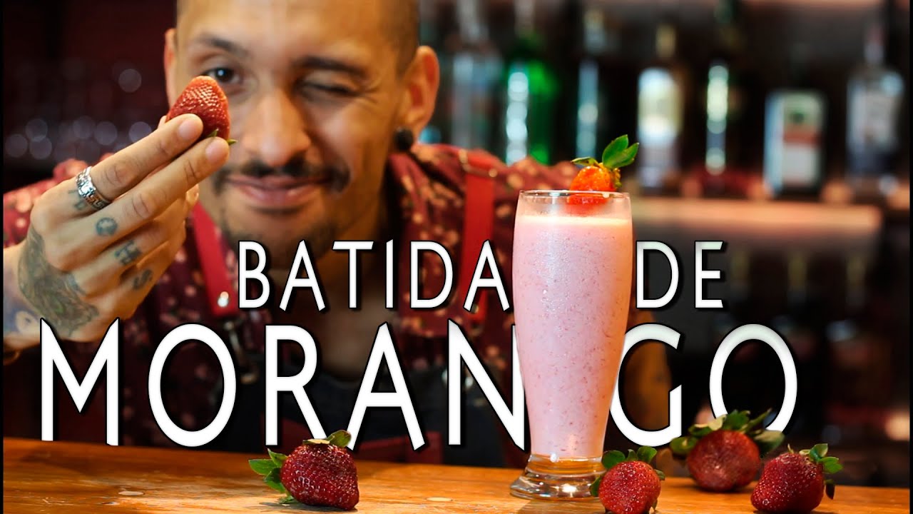 3 INGREDIENTES pra fazer esse drink PERFEITO PRA QUALQUER FESTA! | BATIDA DE MORANGO | RECEITA