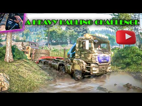 Man TGS 480 8X8 Hauls Caterpillar 770G in SnowRunner | Bridging the Gap Mission (Season 12)