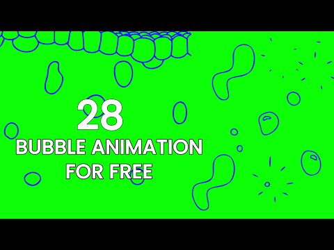 4K Water Bubble animation | Green Screen | Chroma key | No Copyright